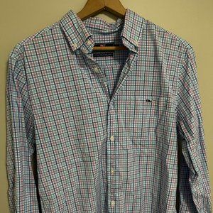 Vineyard Vines Blue/Pink Tucker Button Up